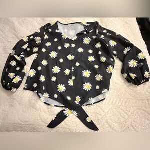 Floral Black Women's Top